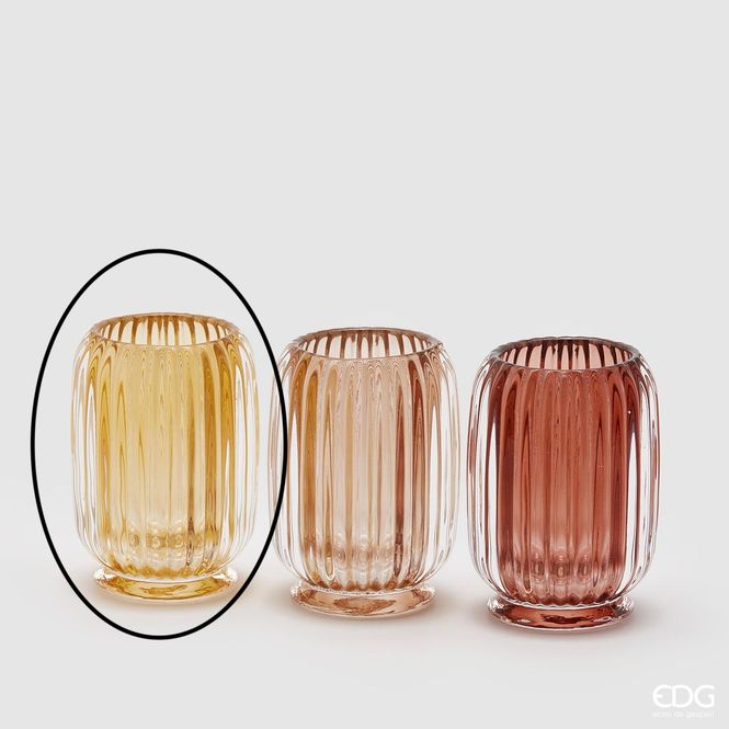 Hovedbilde EDG LYSHOLDER H12 cm Gul