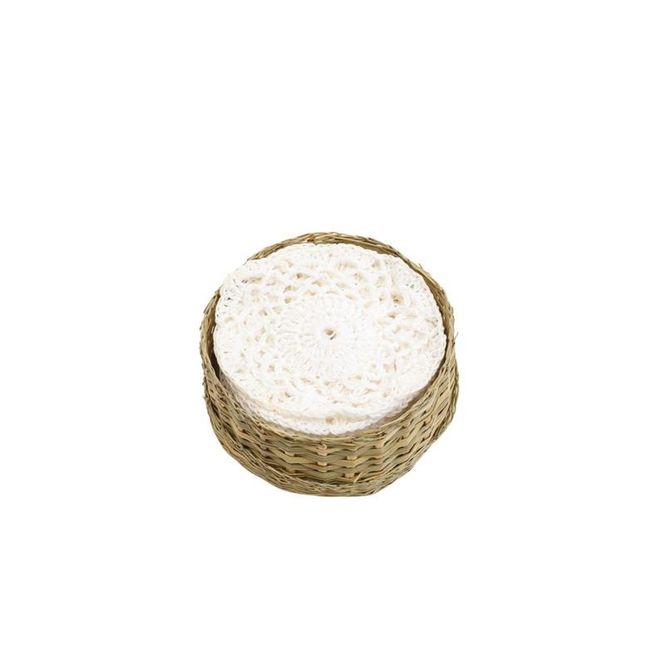 Hovedbilde Heklet brikke Hvit 9 cm