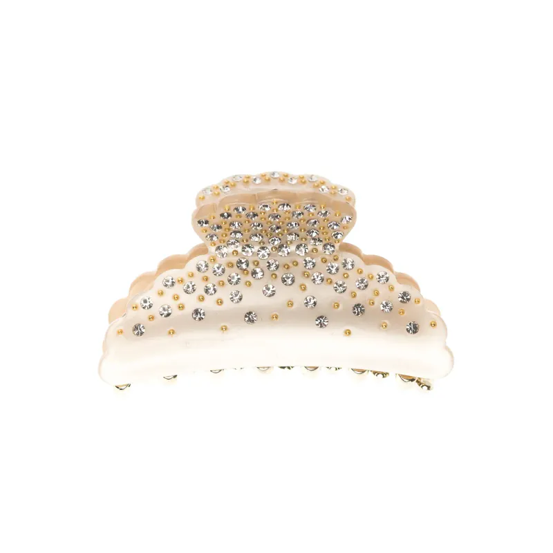 Dark CRYSTAL HAIR CLAW LARGE SAND