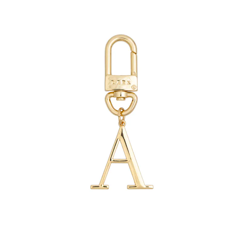 Dark METAL LETTER BAG CHARM