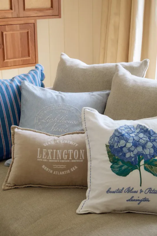 Lexington PUTE Bomullsfløyel Beige Logo 50x30