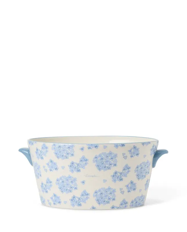 Lexington BLOMSTERPOTTE med hank Blå/Hvit