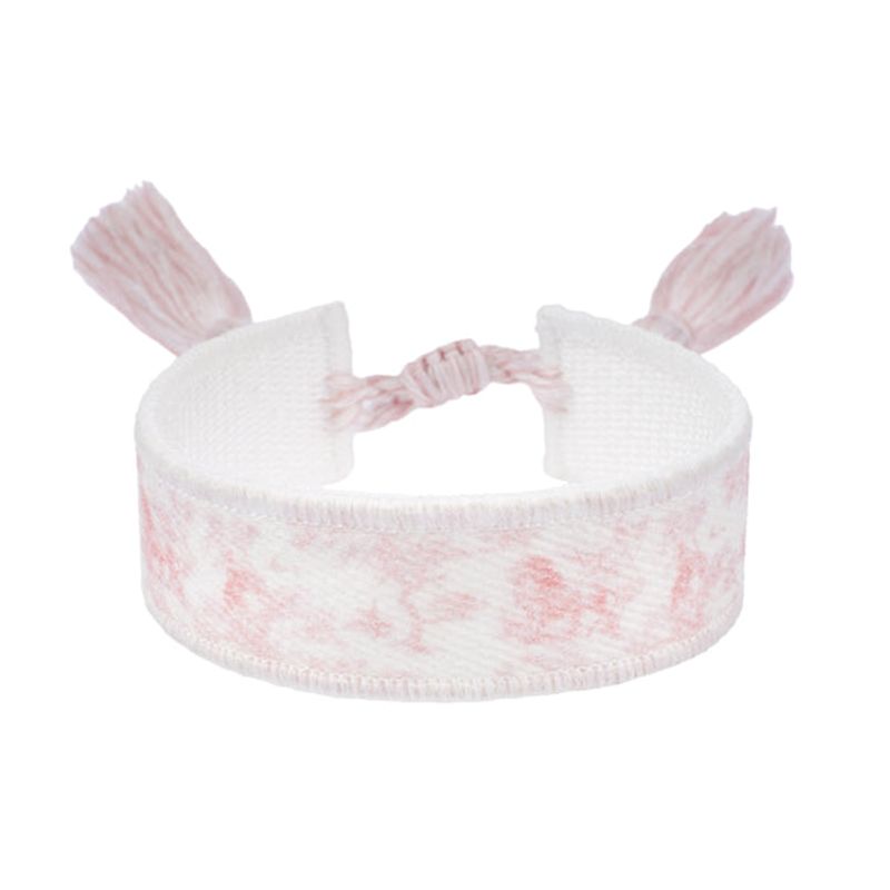 Dark TWEED FRIENDSHIP BRACELET Pink