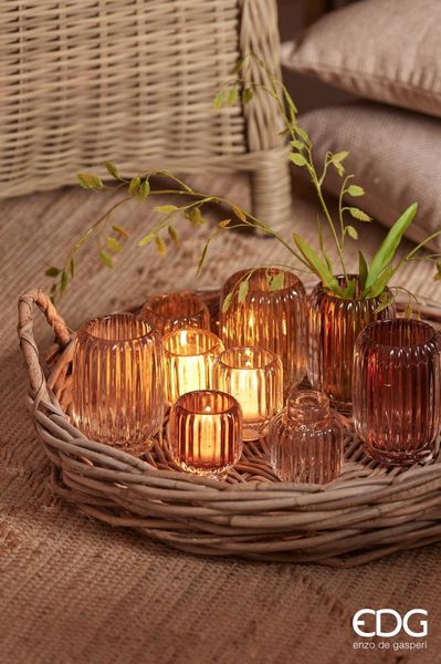 Hovedbilde EDG LYSHOLDER H12 cm Oransje