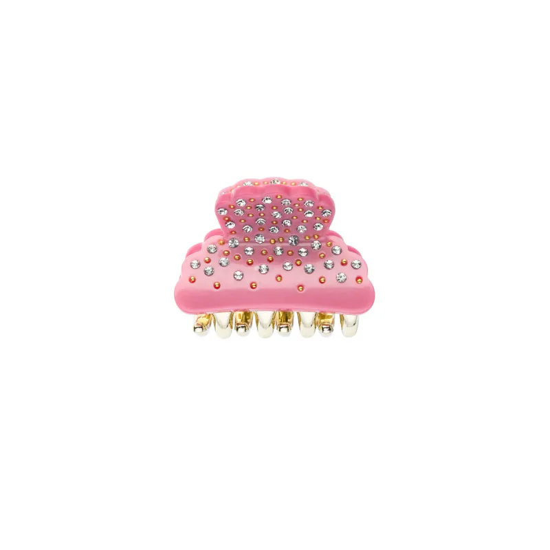 Dark CRYSTAL HAIR CLAW SMALL Pink