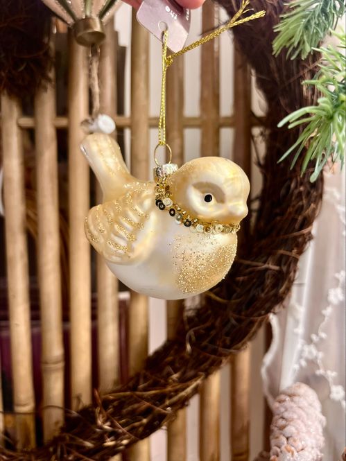 Hovedbilde Moshi JULETREPYNT Fugl gull